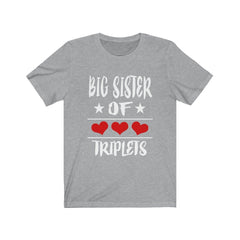 Big Sister Of Triplets Shirt - big sister of triplets design