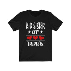 Big Sister Of Triplets Shirt - big sister of triplets design