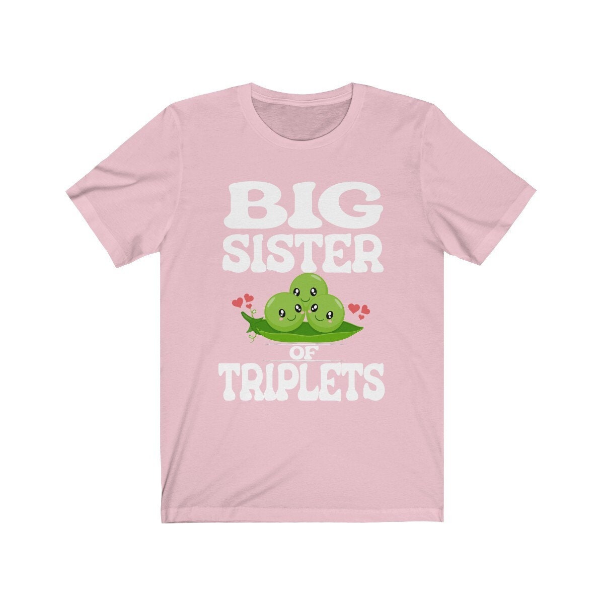 Big Sister Of Triplets Shirt, Big Sister Of Triplets Gift, Big Sister Of Triplets Announcement Gift T-Shirt Image 3