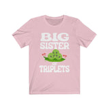 Big Sister Of Triplets Shirt, Big Sister Of Triplets Gift, Big Sister Of Triplets Announcement Gift T-Shirt Image 3
