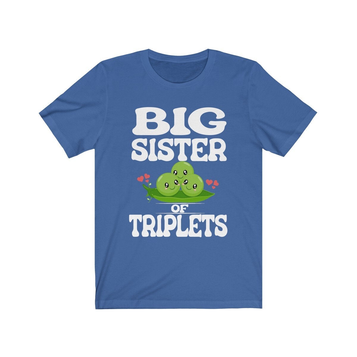 Big Sister Of Triplets Shirt, Big Sister Of Triplets Gift, Big Sister Of Triplets Announcement Gift T-Shirt Image 4
