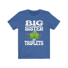 Big Sister Of Triplets Shirt - big sister of triplets print design