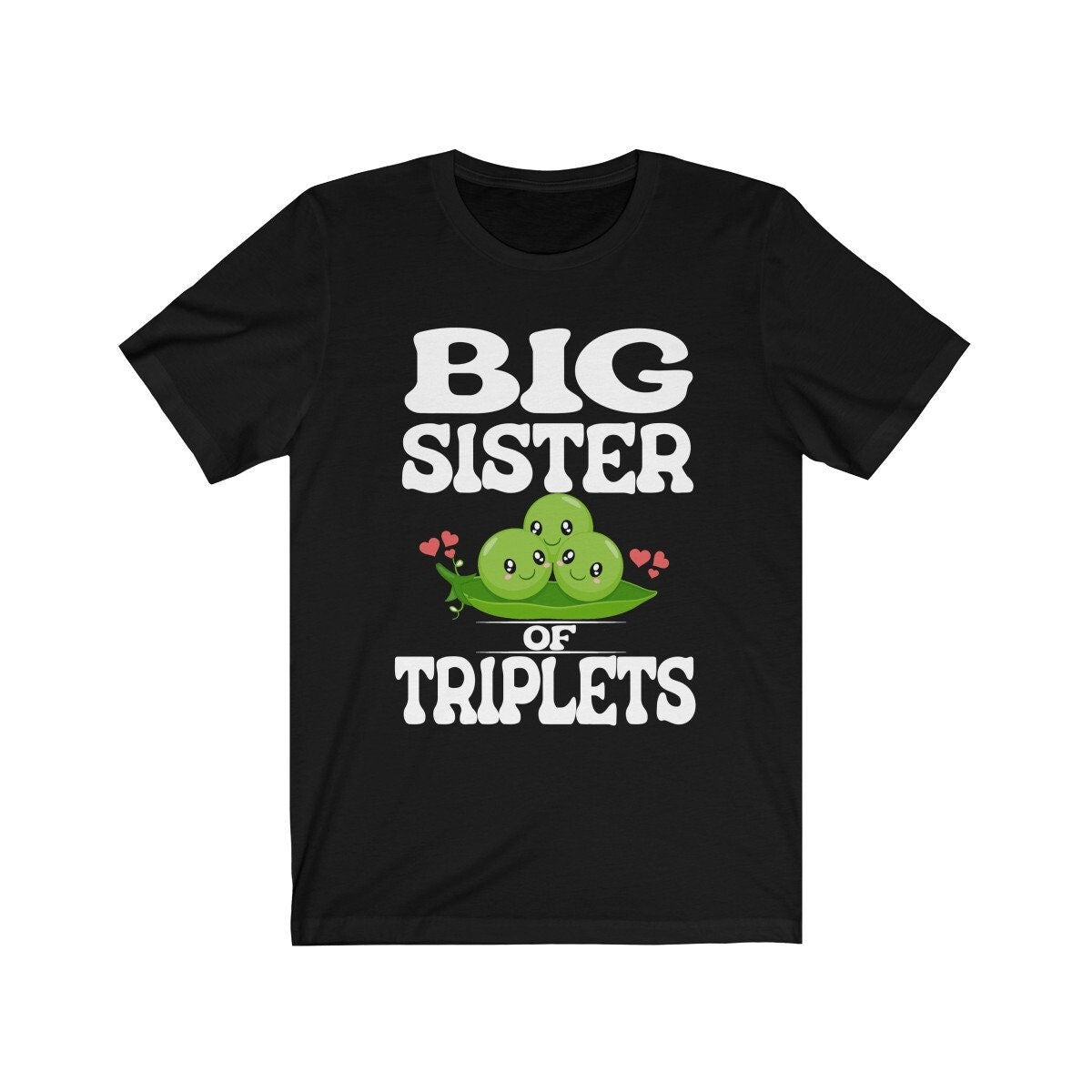 Big Sister Of Triplets Shirt, Big Sister Of Triplets Gift, Big Sister Of Triplets Announcement Gift T-Shirt Image 1