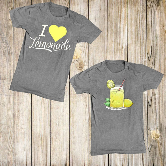 Lemonade Mom Dad Parents Couple Boyfriend Girlfriend Family Matching Gift T-Shirts Image 1