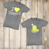 Lemonade Mom Dad Parents Couple Boyfriend Girlfriend Family Matching Gift T-Shirts Image 1