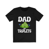 Dad Of Triplets Shirt, Dad Of Triplets Gift, Dad Of Triplets Announcement Father Peas T-Shirt Image 1
