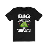 Big Brother Of Triplets Gift Mother Pregnancy Announcement Peas T-Shirt Image 1