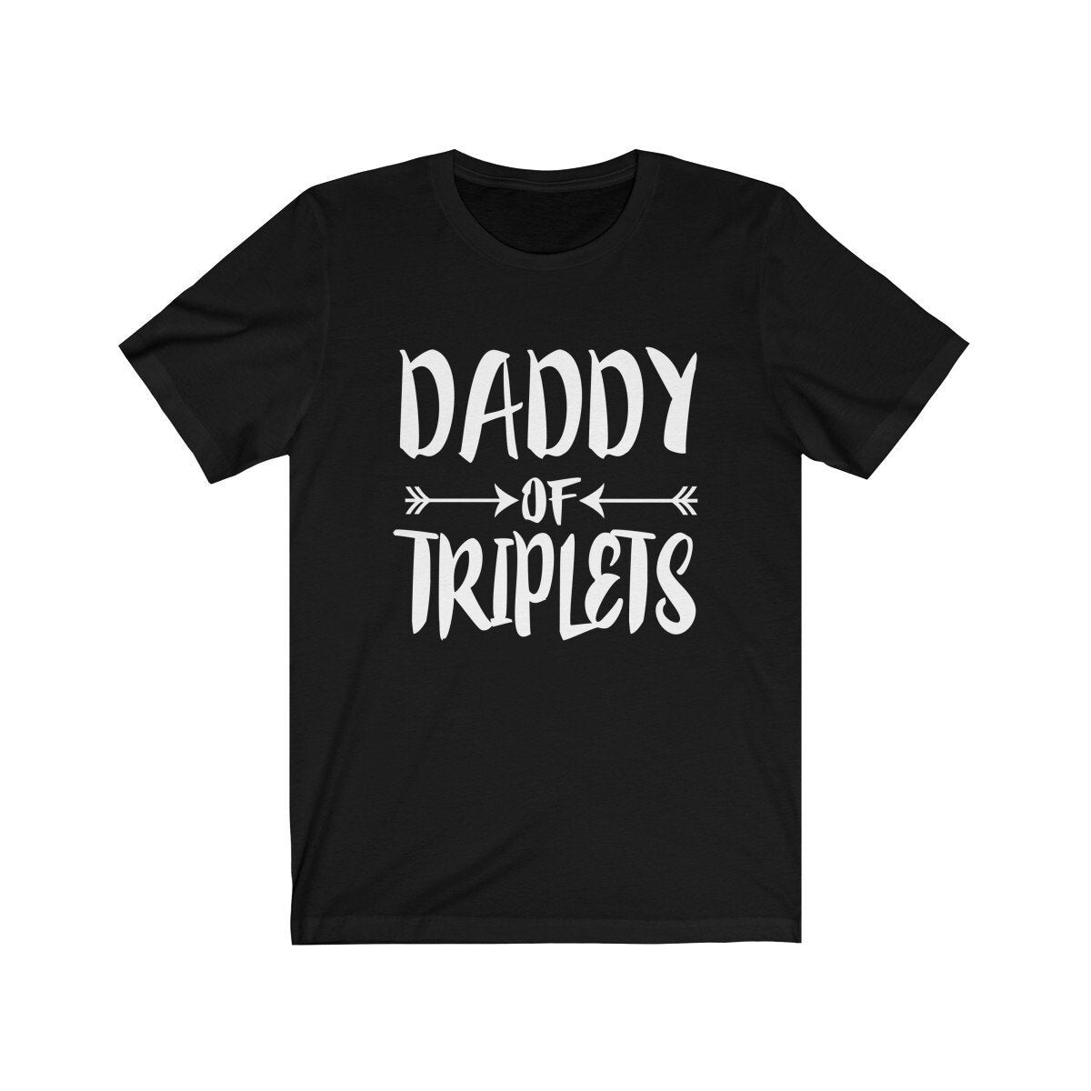 Daddy of triplets three peas in a pod father announcement tee