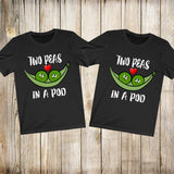 Two Peas In A Pot Twins Brother Sister Shirts, Sister Twins, Brother Twins, Twins Family Matching Gift T-Shirt Image 1