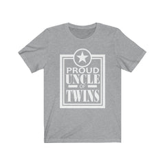 Proud uncle of twins family announcement gift tee for new uncle