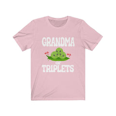 Grandma of triplets three peas in a pod family announcement tee