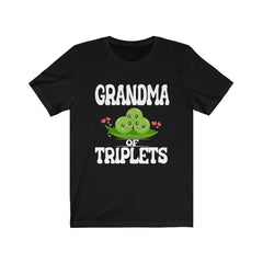 Grandma of triplets three peas in a pod family announcement tee