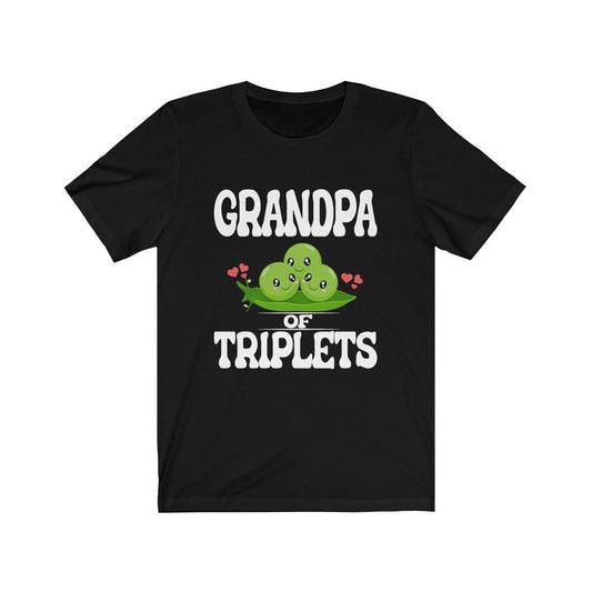 Grandpa of triplets grandfather announcement gift tee