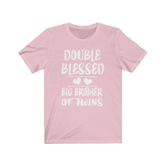 Double blessed big brother of twins sibling announcement tee