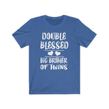 Double Blessed Big Brother Of Twins, Big Brother Of Twins T-Shirt, Brother of Twins Shirt, Twins Brother Gift T-Shirt Image 3