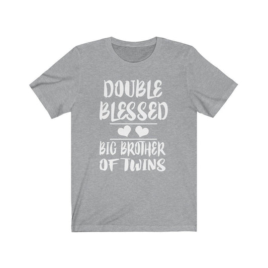 Double blessed big brother of twins sibling announcement tee