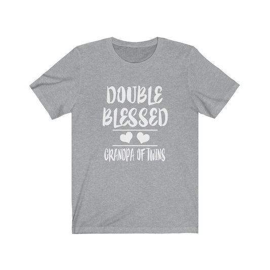 Double Blessed Grandpa Of Twins T-Shirt - twin grandpa print design