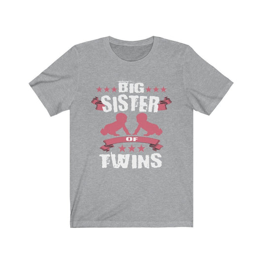 Big Sister Of Twins Family Shirt - big sister of twins design