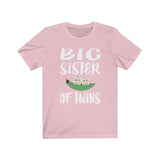 Big Sister Of Twins Shirt, Big Sister Of Twins Gift, Sister Of Twins Peas Gift T-Shirt Image 4