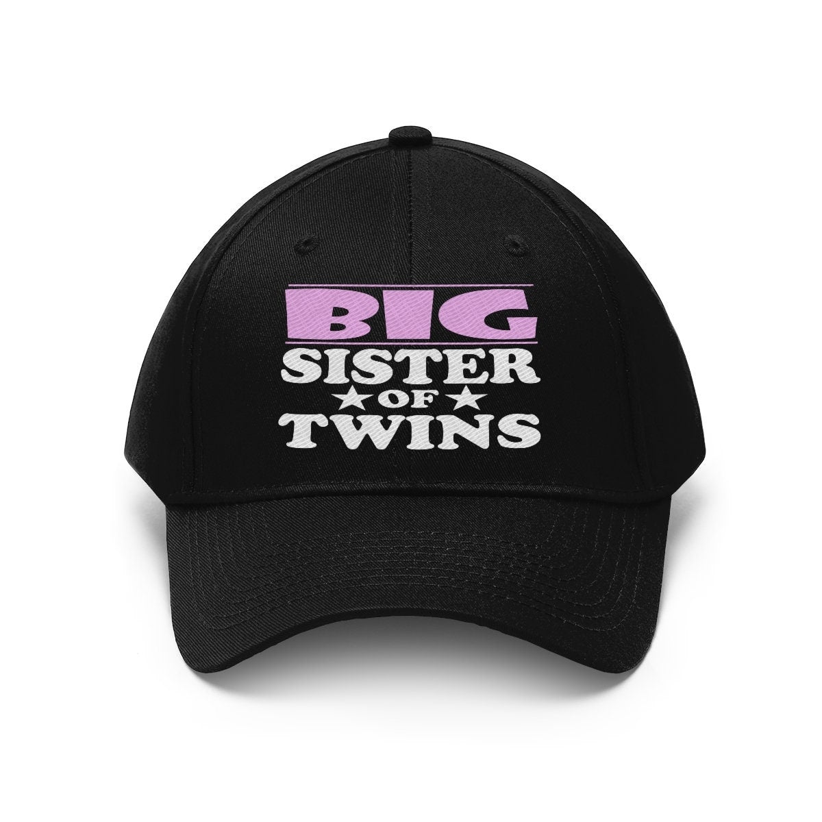 Big Sister Of Twins Unisex Twill Hat Image 2