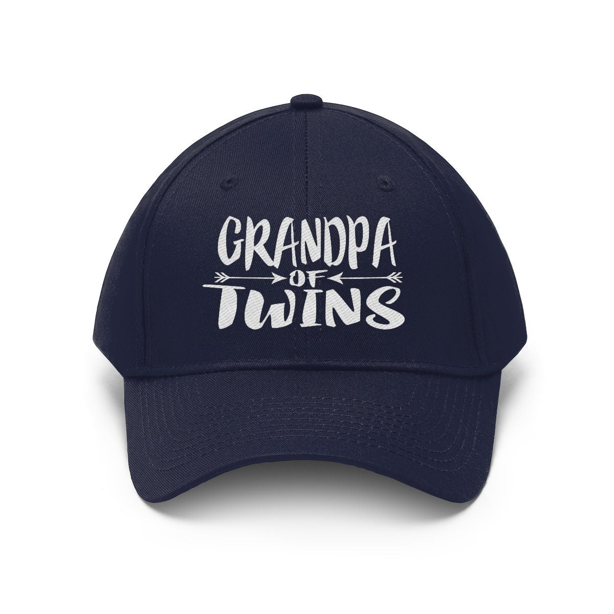 Grandpa Of Twins Grandfather Gift Unisex Twill Hat Image 1