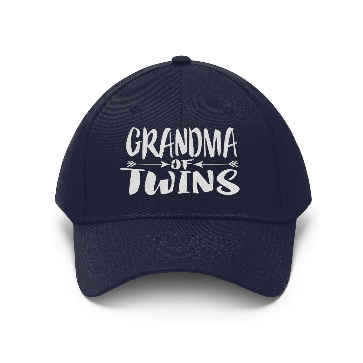 Grandma Of Twins Grandmother Gift Unisex Twill Hat Image 2