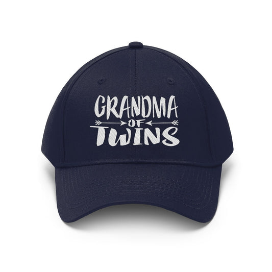 Grandma Of Twins Hat - grandma of twins embroidered twill cap