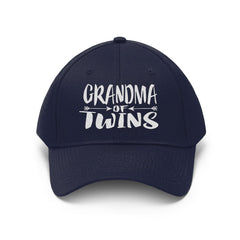 Grandma Of Twins Hat - grandma of twins embroidered twill cap