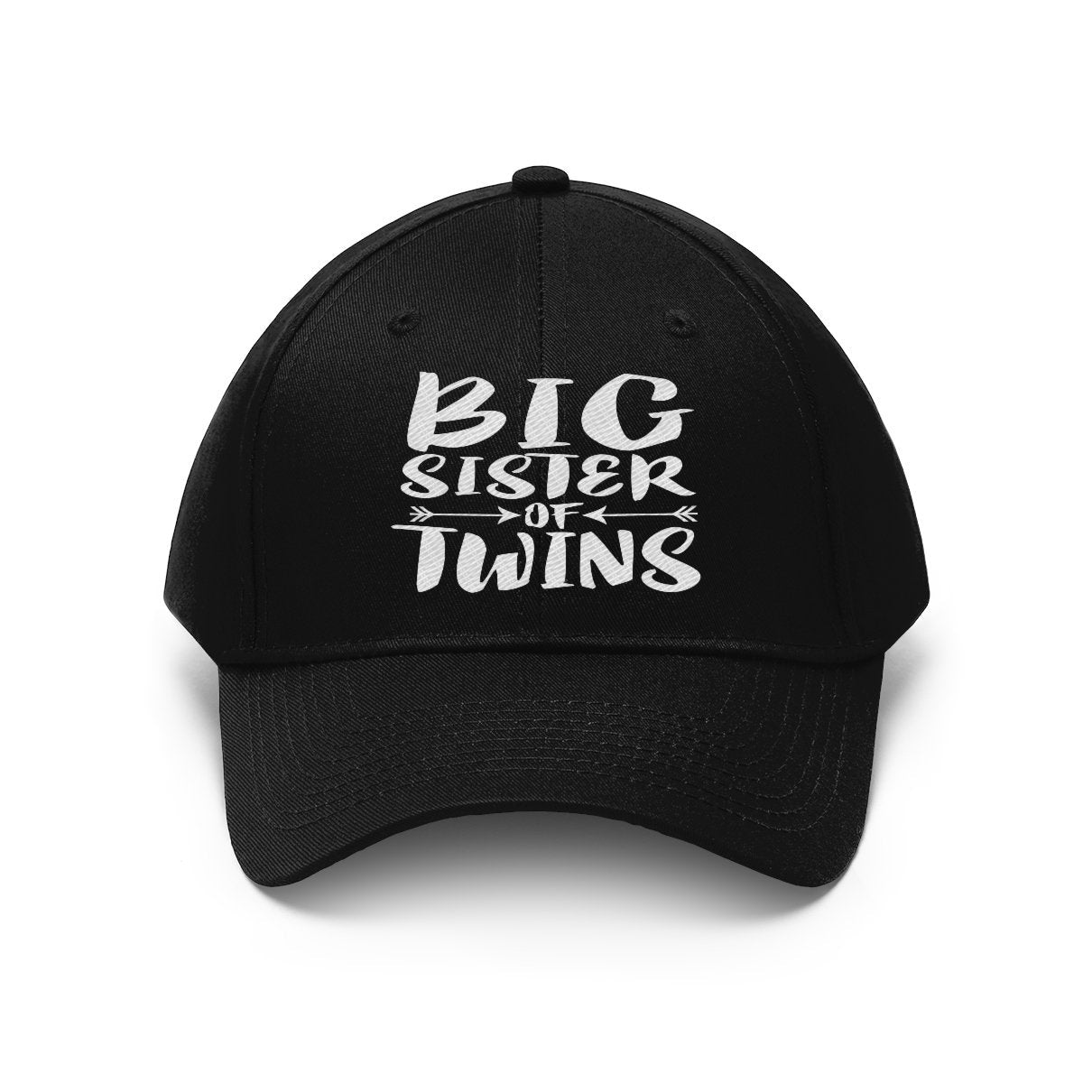 Big Sister Of Twins Gift Unisex Twill Hat Image 2