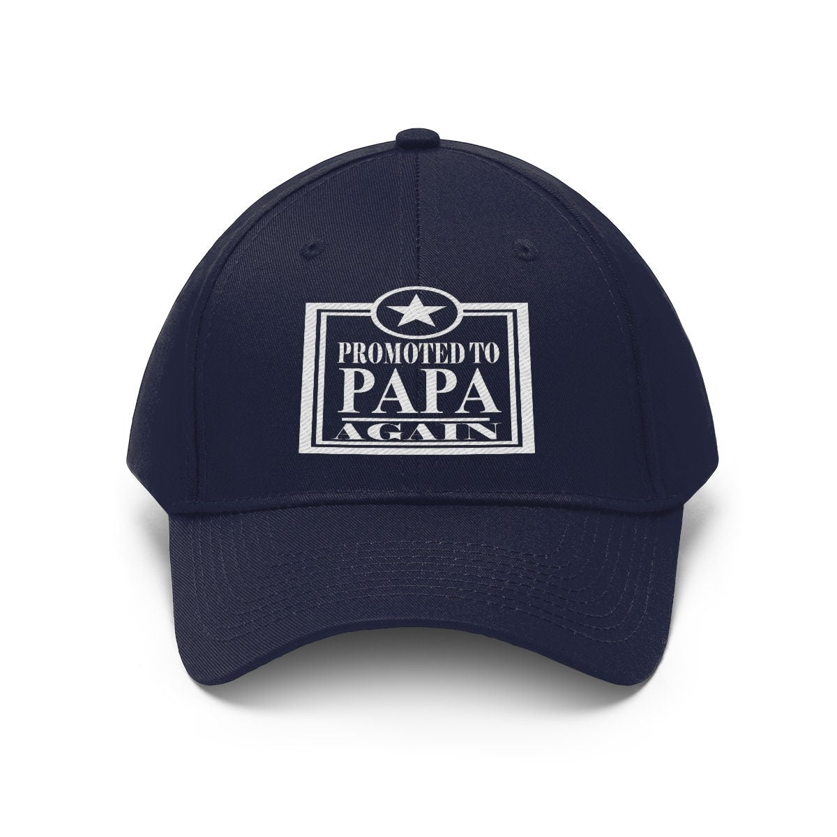 Promoted To Papa Dad Father Gift Unisex Twill Hat Image 2