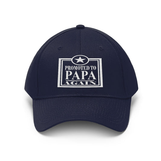 Promoted To Papa Dad Father Hat - papa print design