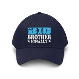 Big Brother Finally Hat, Big Brother Gift Unisex Twill Hat Image 2