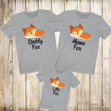 Fox Family Matching Dad Mom Brother Sister Baby Animal Gift T-Shirts Image 2