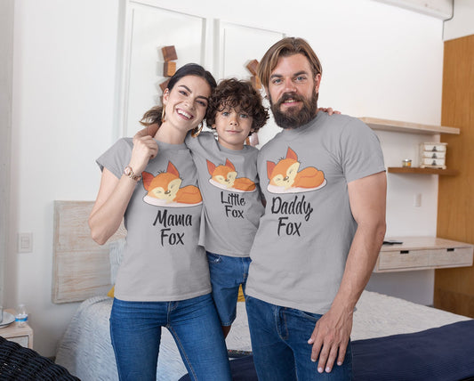 Fox Family Matching T-Shirts - fox print design