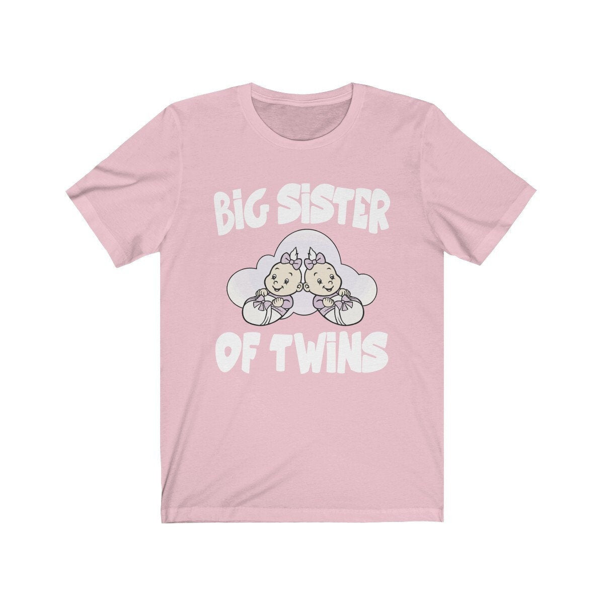 Big Sister Of Twins T-Shirt, Big Sister Of Twins gift, Sister Of Twins Shirt, Twin Sister Shirt, Big Sister Of Twins Announcement Gift Image 3