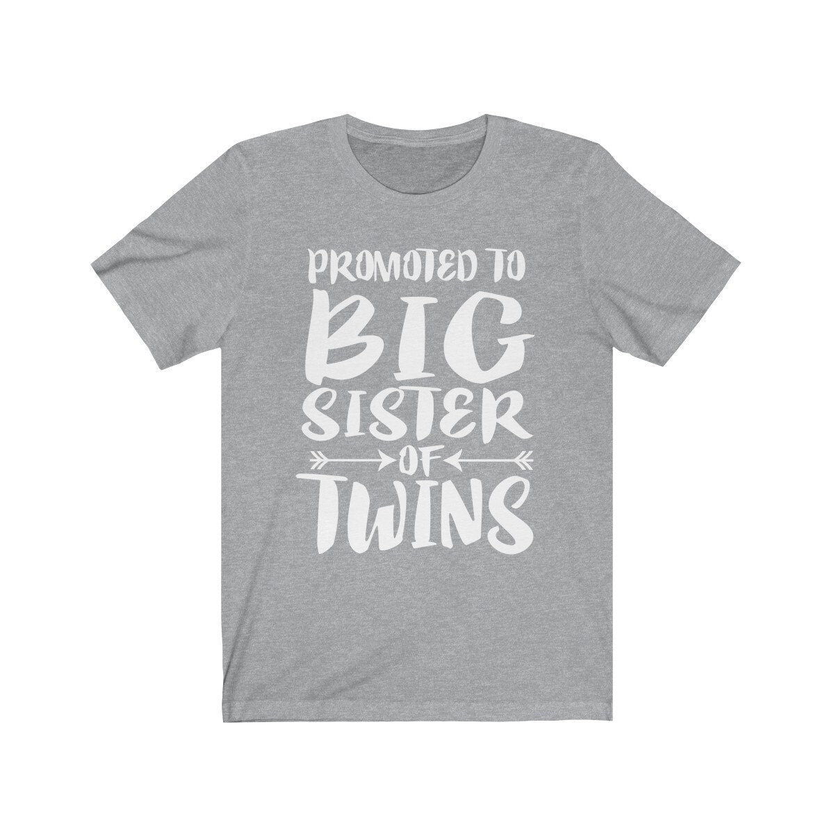 Promoted To Big Sister Of Twins Shirt, Big Sister Of Twins Shirt, Big Sister Announcement Gift T-Shirt Image 2