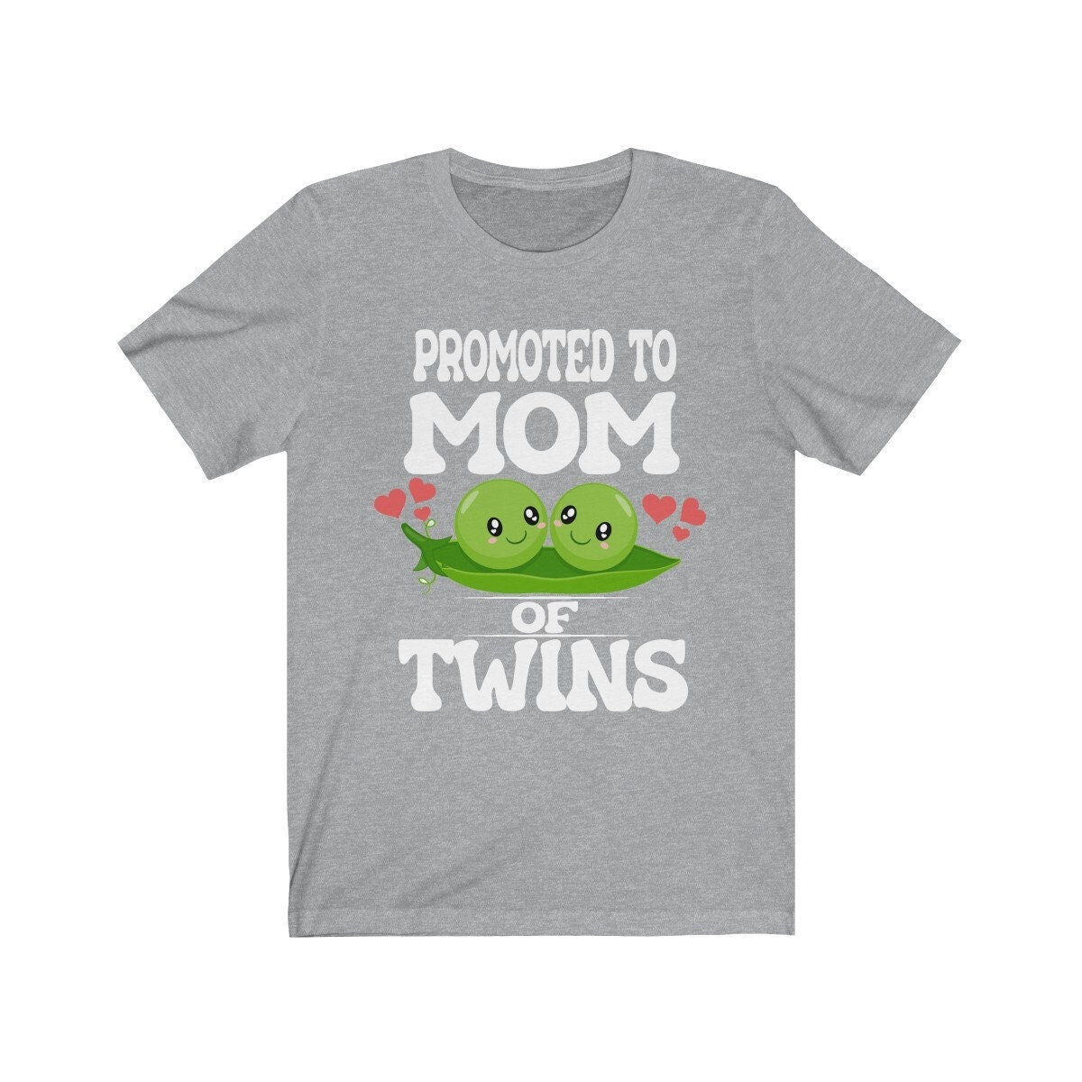 Promoted To Mom Of Twins Shirt, Mom Of Twins Gift, Mom Of Twins Announcement, Mother Of Twins Pregnancy Gift T-Shirt Image 2