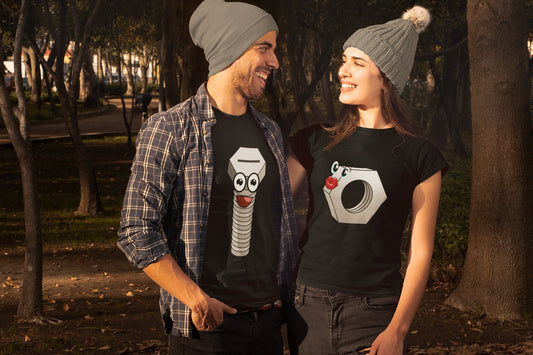 Nut And Bolt Family Matching T-Shirts - nut and bolt print design
