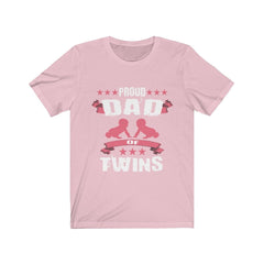 Proud dad of twins father announcement gift tee for twin dad