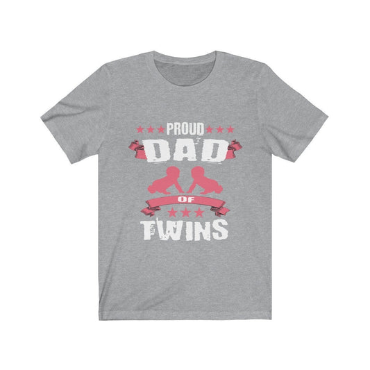 Proud dad of twins father announcement gift tee for twin dad