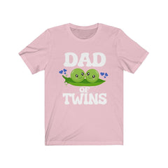 Dad of twins two peas in a pod announcement tee for new father