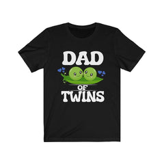 Dad of twins two peas in a pod announcement tee for new father