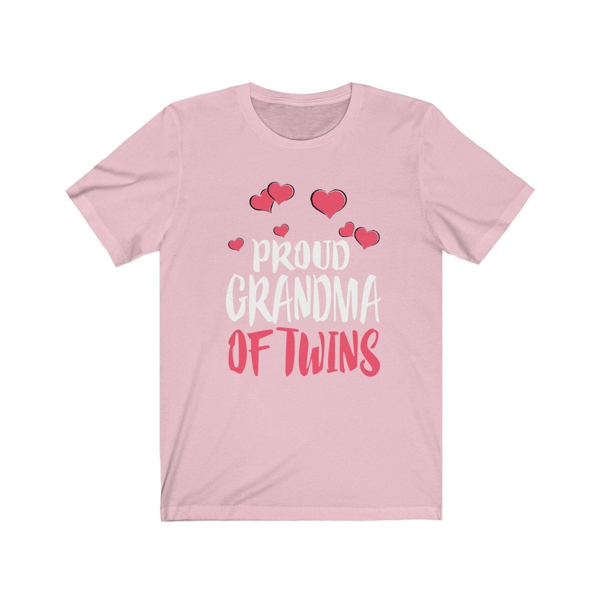 Proud Grandma Of Twins Shirt, Grandma Of Twins Gift, Grandma Of Twins Announcement Grandmother Gift T-Shirt Image 4