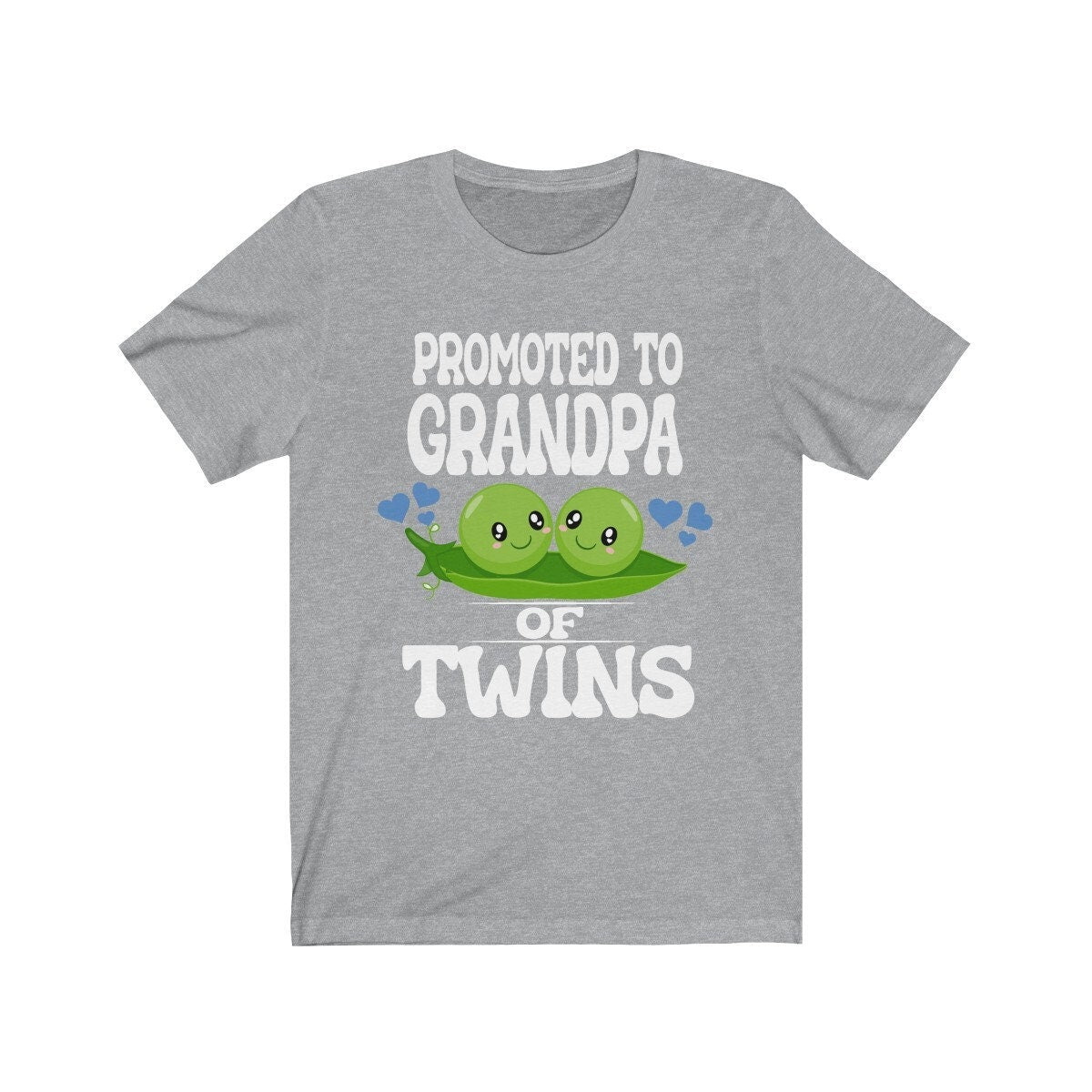 Promoted To Grandpa Of Twins Shirt, Grandpa Of Twins Gift, Grandpa Of Twins Announcement Grandfather Gift T-Shirt Image 2