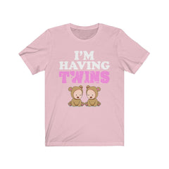 I am having twins mom of twins pregnancy announcement tee
