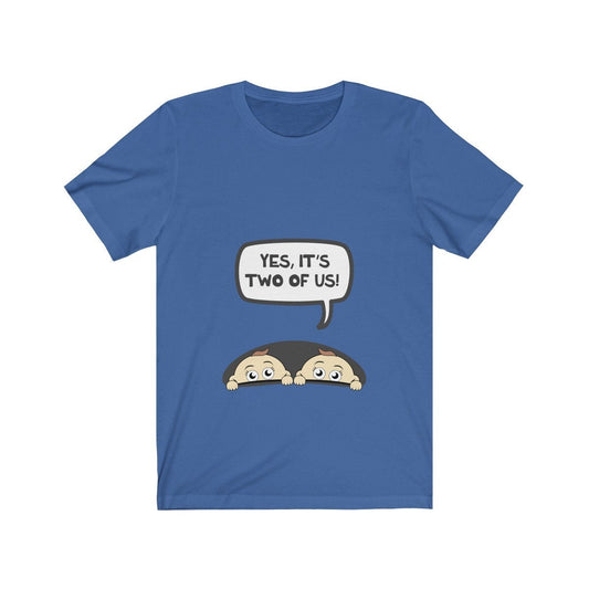 Yes it is two of us mom of twins funny pregnancy tee