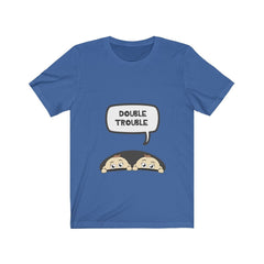 Double trouble mom of twins funny pregnancy announcement tee