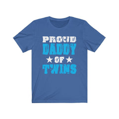 Proud dad of twins father announcement gift tee for twin dad