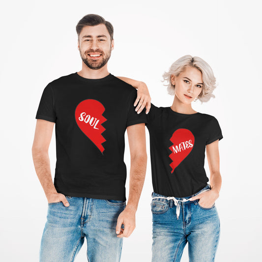 Soul Mates Couple Matching T-Shirts - soul mates print design
