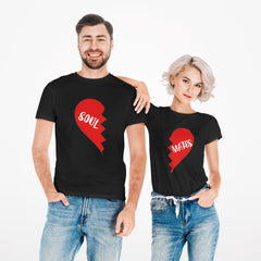 Soul Mates Couple Matching T-Shirts - soul mates print design
